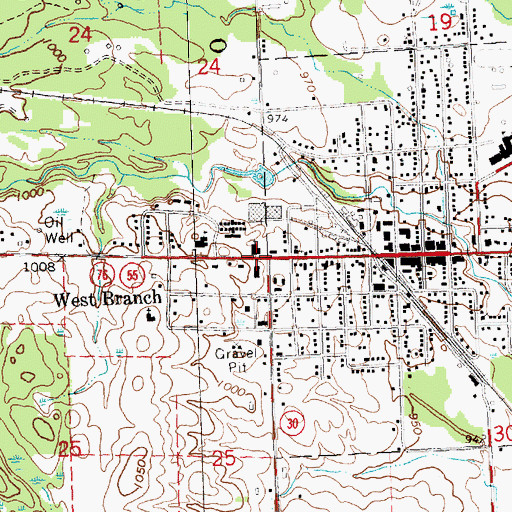 Topographic Map of Saint Joseph's Church, MI