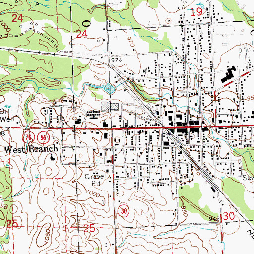 Topographic Map of Church of Christ, MI