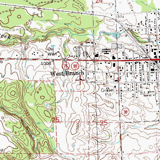 Topographic Map of Calvary Baptist Church, MI