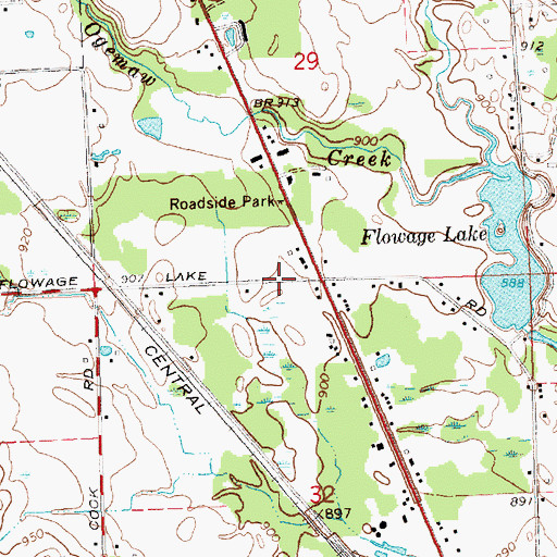 Topographic Map of Twin Pines Mobile Home Park, MI