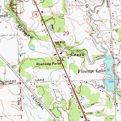 Topographic Map of Country Village Estates Mobile Home Park, MI