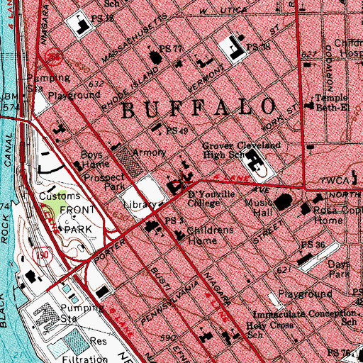 Topographic Map of Madonna Hall, NY