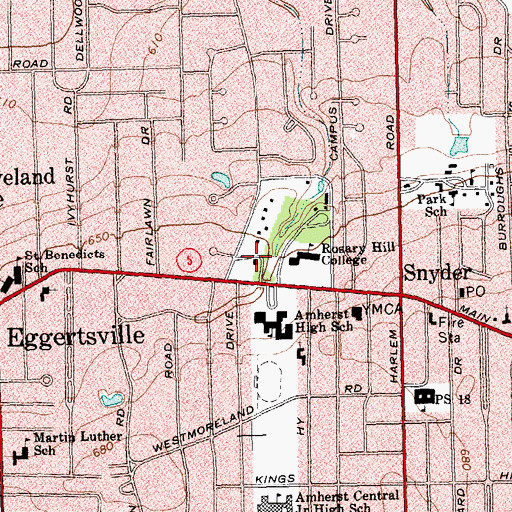 Topographic Map of Patricia E Curtis Hall, NY