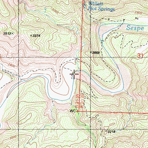 Topographic Map of Sycamore Creek, CA