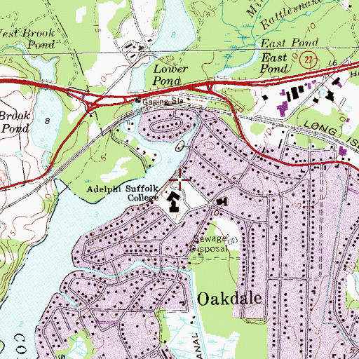 Topographic Map of Racanelli Center, NY