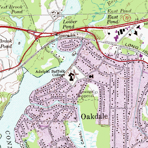 Topographic Map of Fortunoff Hall, NY