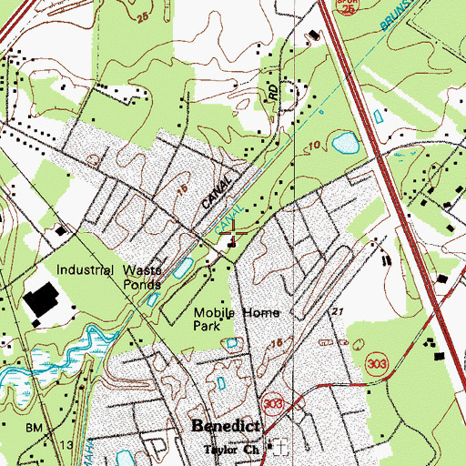 Topographic Map of Emmanuel Christian School, GA