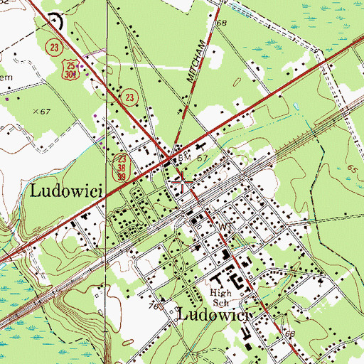 Topographic Map of Faith Baptist Christian Academy, GA