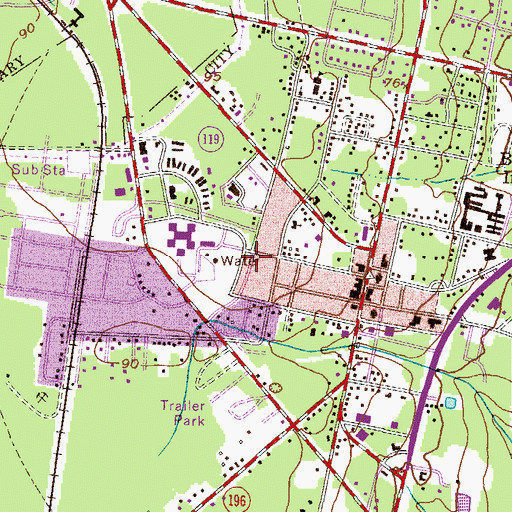 Topographic Map of Church of Christ, GA