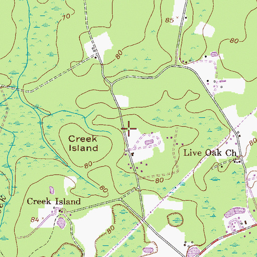 Topographic Map of Korean Mission Church, GA