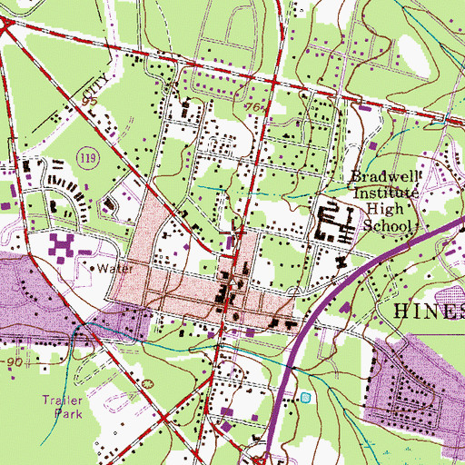 Topographic Map of Korean United Methodist Church, GA