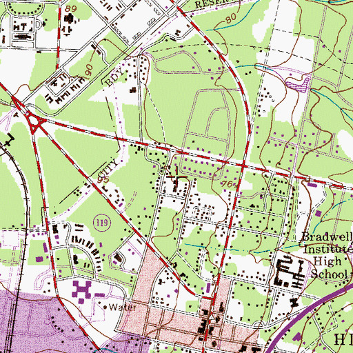 Topographic Map of Liberty Christian Fellowship Church, GA