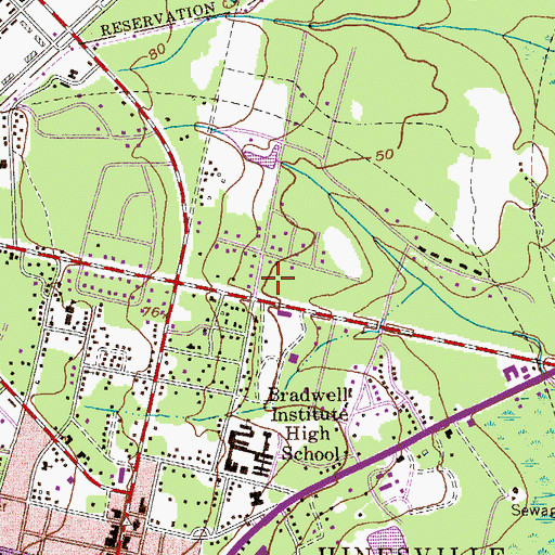 Topographic Map of Saint Philips Episcopal Church, GA