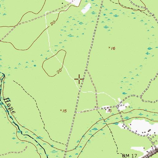 Topographic Map of Trinity Baptist Church, GA