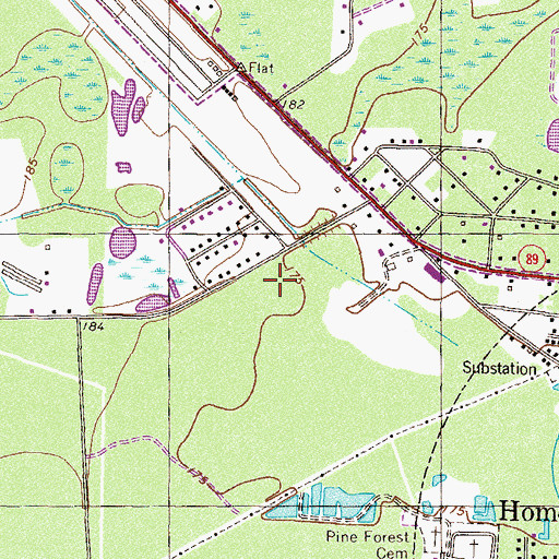 Topographic Map of Trinity Baptist Church, GA