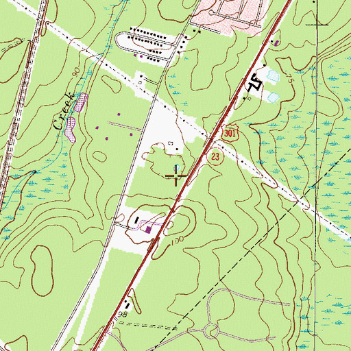 Topographic Map of Cornerstone United Pentecostal Church, GA