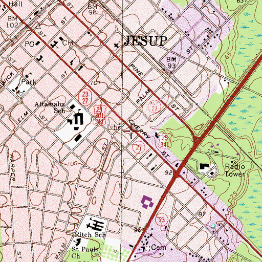 Topographic Map of New Life Christian Center, GA