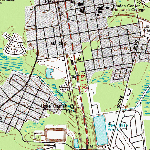 Topographic Map of New Wave of Glory Church, GA