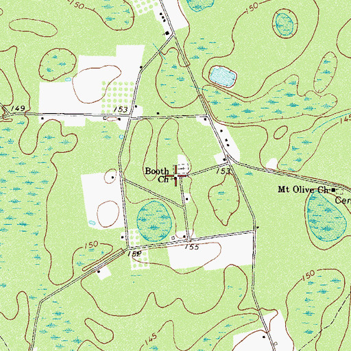 Topographic Map of Victory Methodist Church, GA