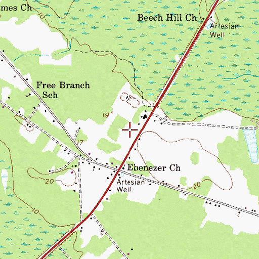 Topographic Map of Full Gospel Unity Outreach Center, GA