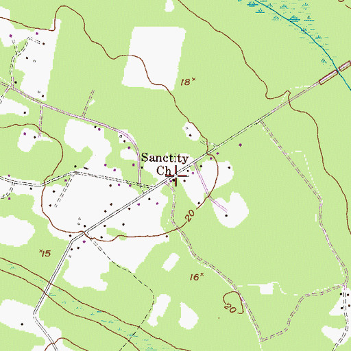 Topographic Map of Saint James Community Church, GA
