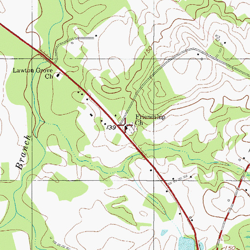Topographic Map of Saint Peter African Methodist Episcopal Church, GA