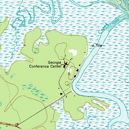 Topographic Map of Episcopal Church of Our Saviour, GA