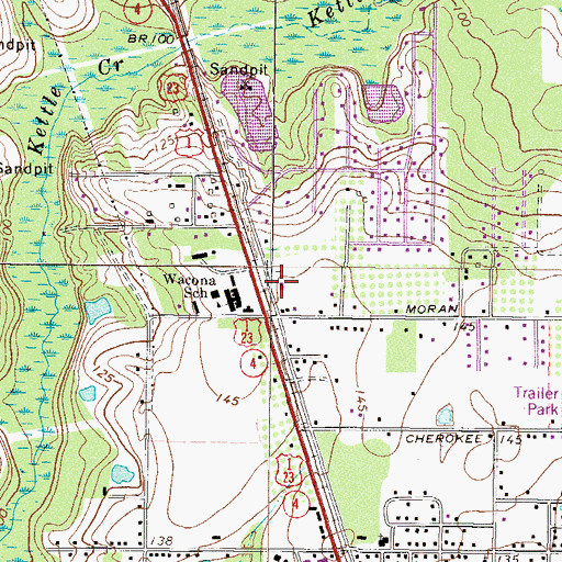 Topographic Map of Cornerstone Church of God, GA