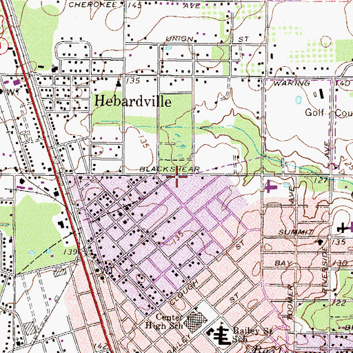 Topographic Map of Eagles Nest Church, GA