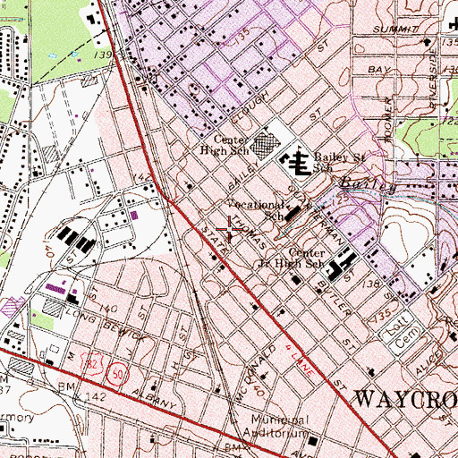 Topographic Map of Greater Saint Paul Missionary Baptist Church, GA