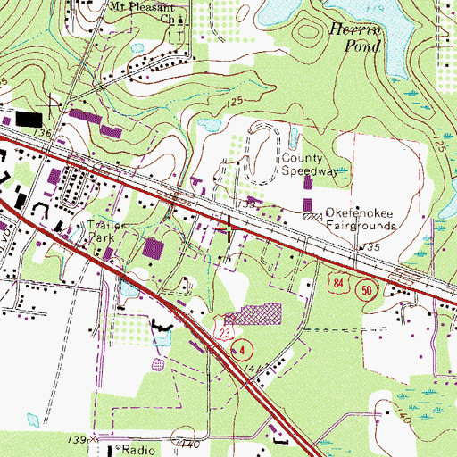 Topographic Map of Life Christian Center, GA