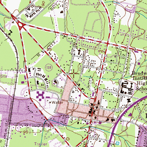 Topographic Map of Live Oak Public Library System Liberty Branch, GA