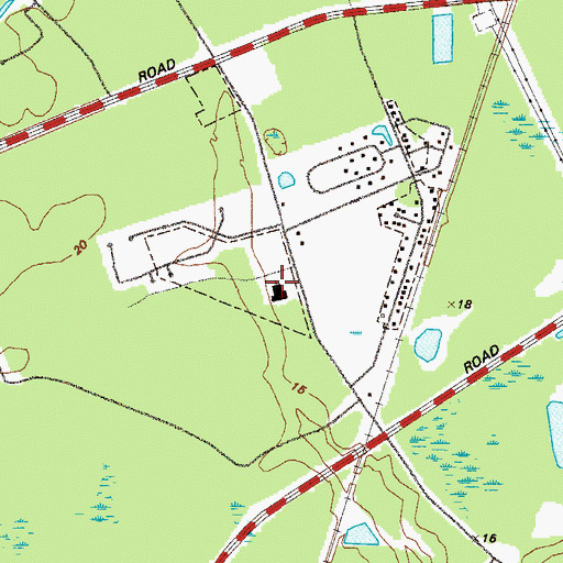 Topographic Map of Agape Christian Fellowship Church, GA