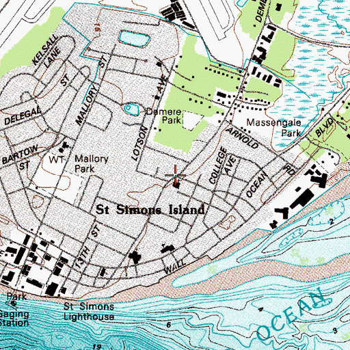 Topographic Map of Emmanuel Baptist Church, GA