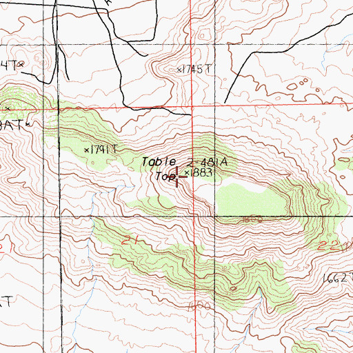 Topographic Map of Table Top, CA