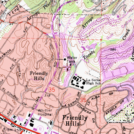 Topographic Map of Tacobi Creek, CA