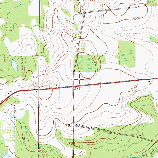 Topographic Map of Kingdom Hall of Jehovahs Witnesses, GA