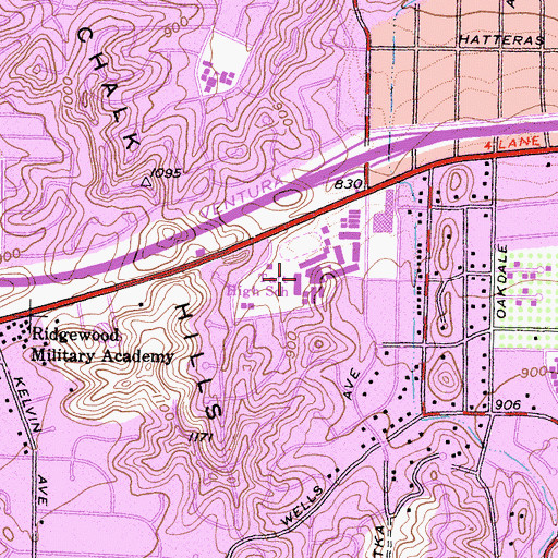 Topographic Map of William Howard Taft High School, CA