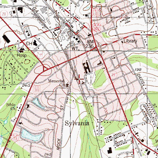 Topographic Map of Great Bethel African Methodist Episcopal Church, GA