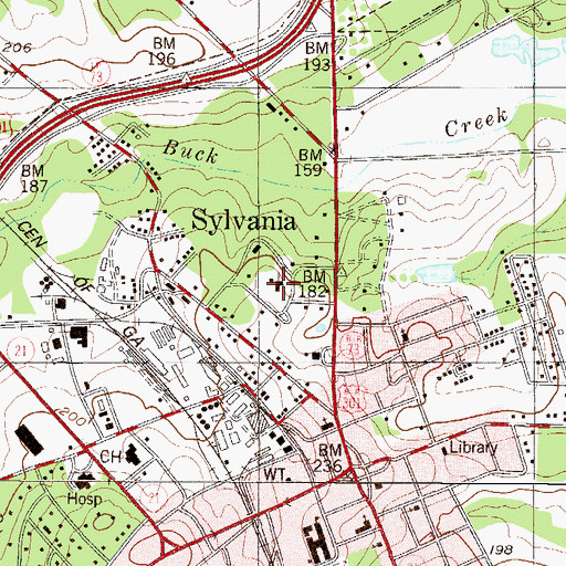 Topographic Map of Our Lady of the Assumption Church, GA