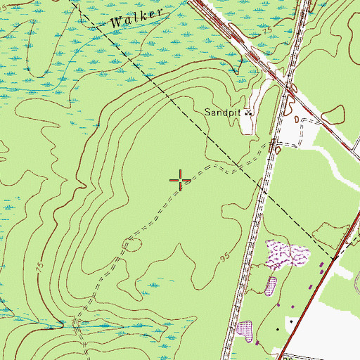 Topographic Map of Federal Correctional Institution Jesup, GA
