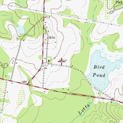 Topographic Map of Bird Mobile Home Park, GA