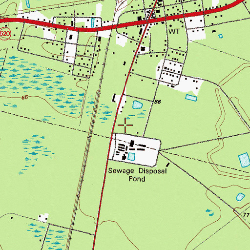 Topographic Map of Southside Baptist Church, GA