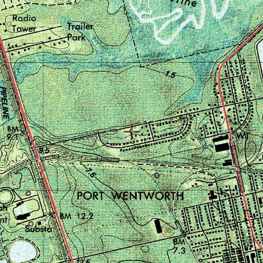 Topographic Map of Bonnybridge Baptist Church, GA