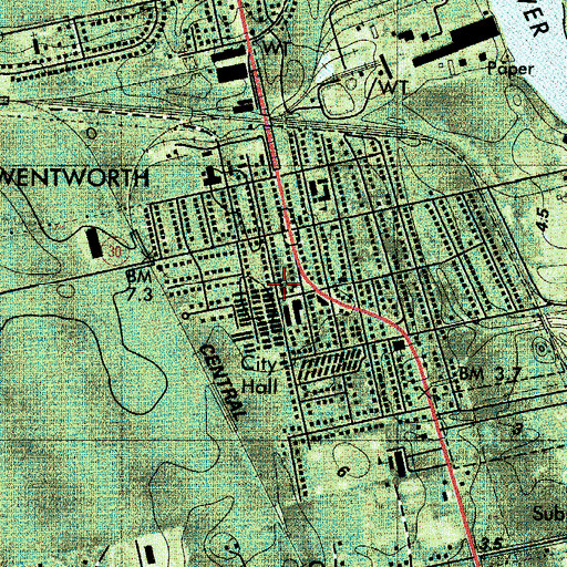 Topographic Map of Port Wentworth Alliance Church, GA
