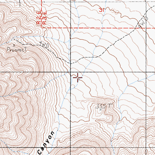 Topographic Map of Talc Canyon, CA