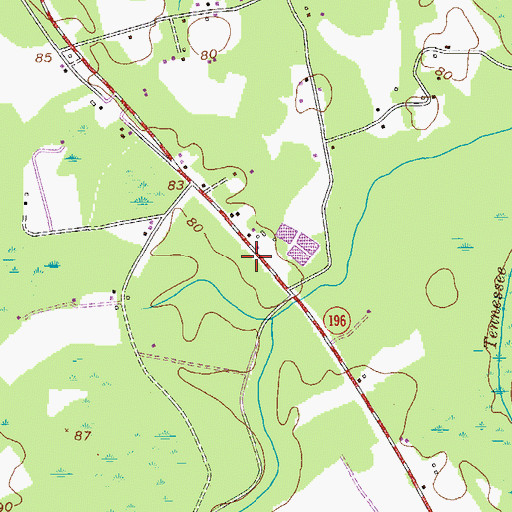 Topographic Map of Gumbranch City Hall, GA