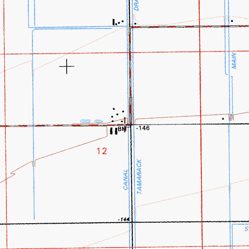 Topographic Map of Tamarack Canal, CA