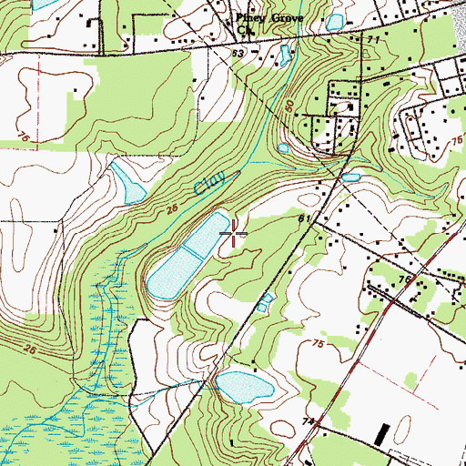 Topographic Map of Folkston Water Pollution Control Plant, GA