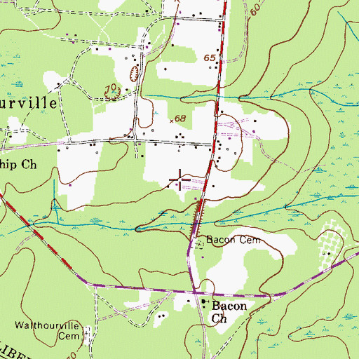 Topographic Map of Country Lane Mobile Home Park, GA